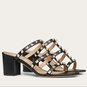 Valentino Garavani Rockstud Leather Slide Sandal